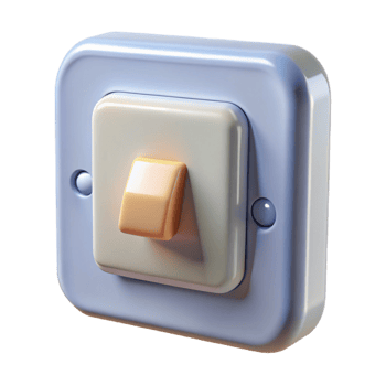 spectacular timeless Light switch, NO BACKGROUND with Transparent Background. png