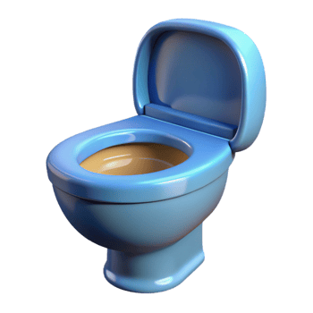 exquisite calm art deco Toilet, NO BACKGROUND with Transparent Background. studio quality png