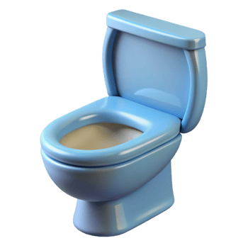 iconic impressionist Toilet, NO BACKGROUND with Transparent Background. expertly shot png