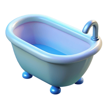 splendid creative Bathtub, NO BACKGROUND with Transparent Background. professional png