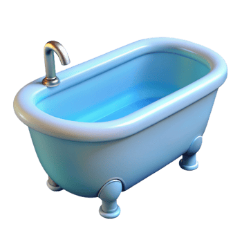 quintessential coastal Bathtub, NO BACKGROUND with Transparent Background. impeccable png