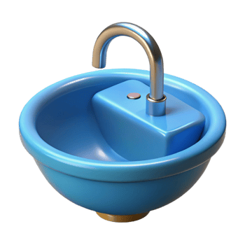 exquisite gothic Sink, NO BACKGROUND with Transparent Background. refined png