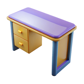 inspired traditional Desk, NO BACKGROUND with Transparent Background. fine detail png