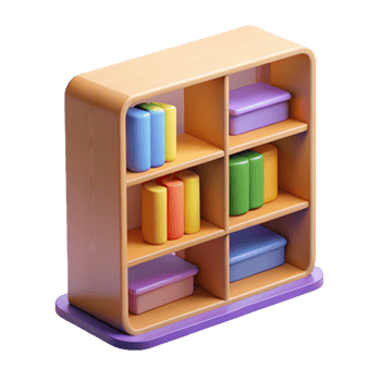 fascinating timeless Bookshelf, NO BACKGROUND with Transparent Background. png