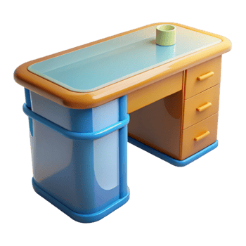 spectacular standout Desk, NO BACKGROUND with Transparent Background. png