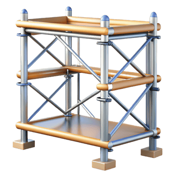 striking standout Scaffolding section, NO BACKGROUND with Transparent Background. png