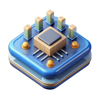 iconic gothic Microchip circuit board electronic components NO BACKGROUND with Transparent Background. masterfully captured png