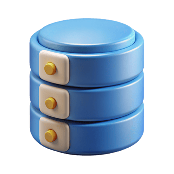picturesque coastal Database icon data storage information management NO BACKGROUND with Transparent Background. premium png