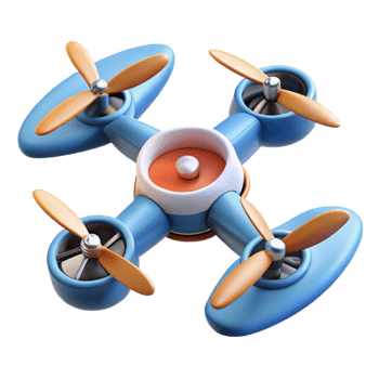 stunning playful geometric Drone propellers spinning aerial photography drone NO BACKGROUND with Transparent Background. ultra HD png