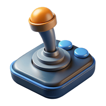 signature industrial Joystick gaming controller flight simulator input device NO BACKGROUND with Transparent Background. precision png
