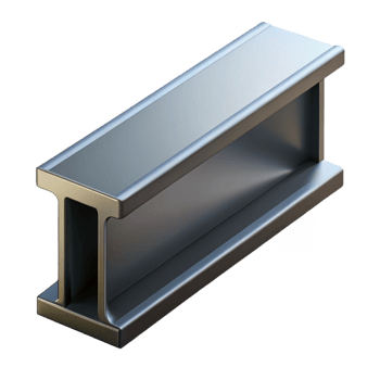 reflective immaculate Steel I-beam, NO BACKGROUND with Transparent Background. exclusive png