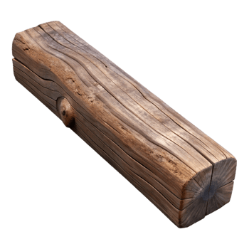 stunning intense mid-century Wooden beam, weathered, NO BACKGROUND with Transparent Background. genuine png