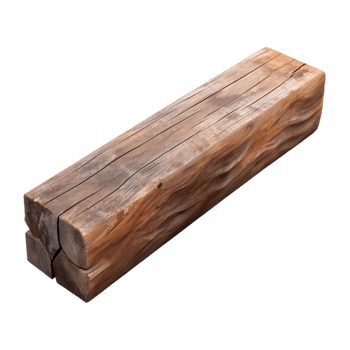 ethereal elegant Wooden beam, weathered, NO BACKGROUND with Transparent Background. elite png