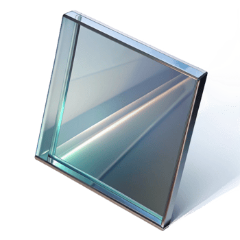 pristine rustic Glass panel, reflective, NO BACKGROUND with Transparent Background. 4K png