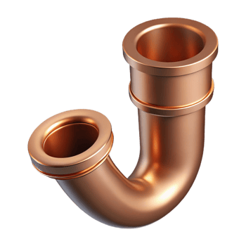 serene harmonious tropical Downspout, copper, NO BACKGROUND with Transparent Background. studio quality png