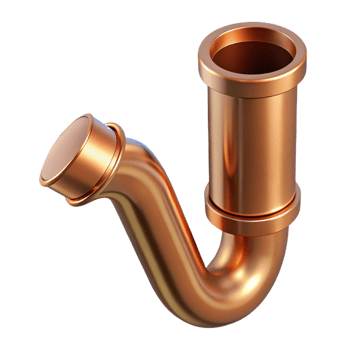 iconic industrial Downspout, copper, NO BACKGROUND with Transparent Background. expertly shot png