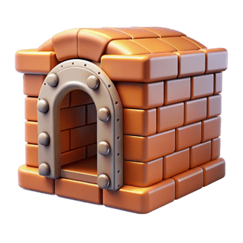 peaceful dramatic Vault, brick, NO BACKGROUND with Transparent Background. top-tier png