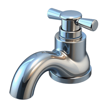 majestic distinguished Faucet, chrome, NO BACKGROUND with Transparent Background. png
