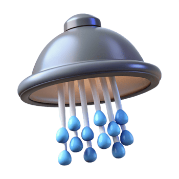 mesmerizing industrial Shower head, rainfall, NO BACKGROUND with Transparent Background. sharp png