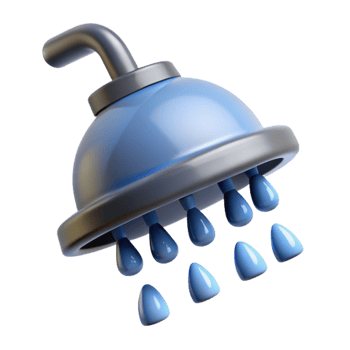 glorious elegant Shower head, rainfall, NO BACKGROUND with Transparent Background. refined png