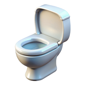 energetic splendid Toilet, white, NO BACKGROUND with Transparent Background. handcrafted png
