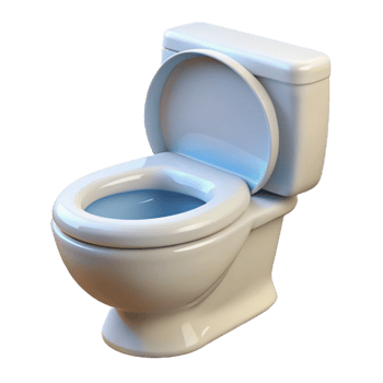 glorious avant-garde Toilet, white, NO BACKGROUND with Transparent Background. detailed png