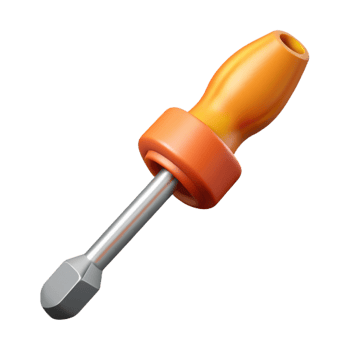 splendid whimsical minimalist Screwdriver, Phillips head, NO BACKGROUND with Transparent Background. top-tier png
