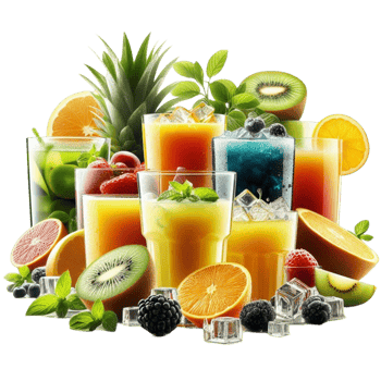 Colorful Citrus Juice Lineup png