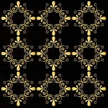 ornate golden floral pattern vector