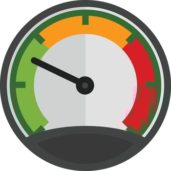 A meter showing the time vector