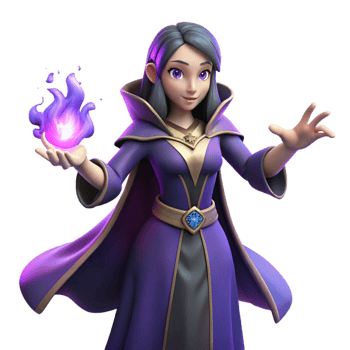 vibrant nordic A powerful sorceress, casting a spell with her hands. NO BACKGROUND with Transparent Background. precision png