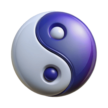 remarkable creative Yin and Yang symbol NO BACKGROUND with Transparent Background. refined png