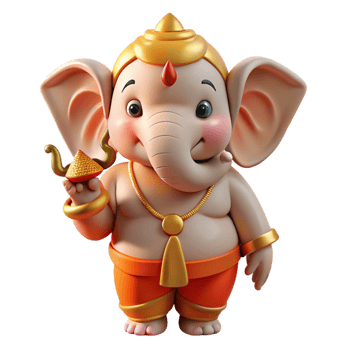 mesmerizing calm abstract Ganesha, Hindu god of wisdom and success with an elephant head NO BACKGROUND with Transparent Background. masterfully captured png