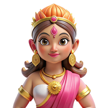 acclaimed elegant Lakshmi, Hindu goddess of wealth and prosperity NO BACKGROUND with Transparent Background. gallery standard png