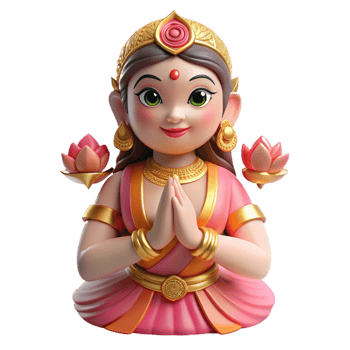 spectacular modern Lakshmi, Hindu goddess of wealth and prosperity NO BACKGROUND with Transparent Background. gallery standard png