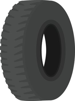 A tire is shown on a white background vector