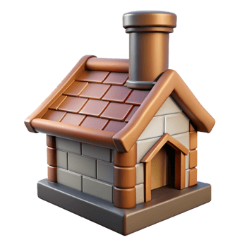 stunning notable Tudor style chimney, NO BACKGROUND with Transparent Background. png
