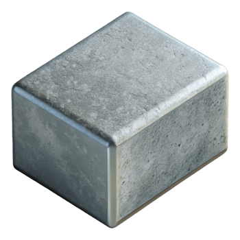 harmonious enchanting Concrete block, NO BACKGROUND with Transparent Background. 8K png