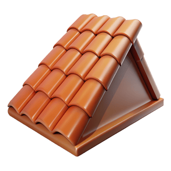 glorious bohemian Roof shingle, NO BACKGROUND with Transparent Background. 8K png