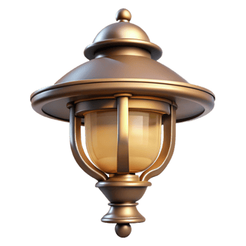 splendid mid-century Exterior light fixture, NO BACKGROUND with Transparent Background. handcrafted png