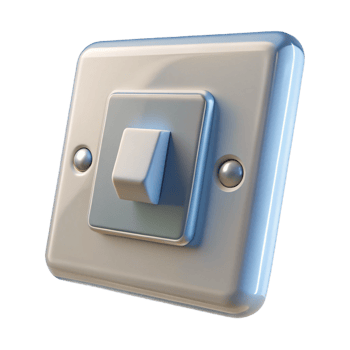 timeless industrial Light switch plate, NO BACKGROUND with Transparent Background. sharp png