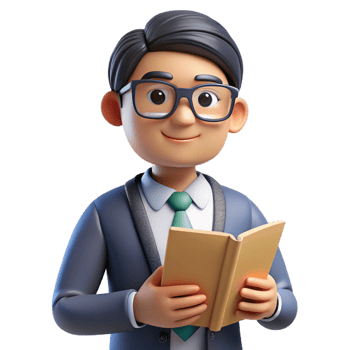 enchanting tranquil gothic Teacher, glasses, holding book, NO BACKGROUND with Transparent Background. original png