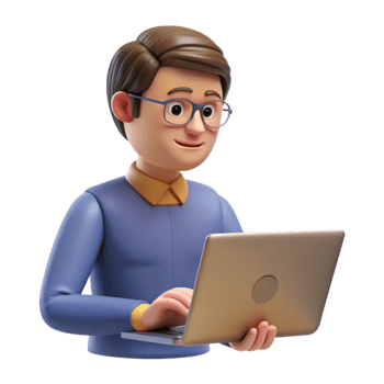 hypnotic dynamic tropical Writer, laptop, typing, NO BACKGROUND with Transparent Background. expertly shot png