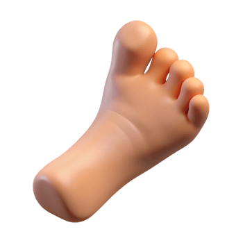 hypnotic distinctive Foot, human, bare, NO BACKGROUND with Transparent Background. png