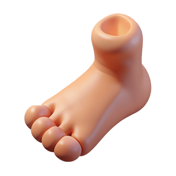 peaceful breathtaking Foot, human, bare, NO BACKGROUND with Transparent Background. expertly shot png