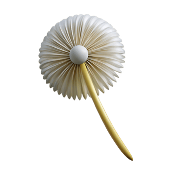 serene quintessential Single dandelion seedhead NO BACKGROUND with Transparent Background. png