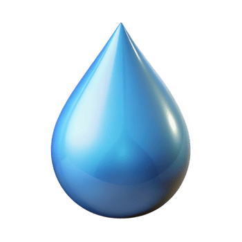 serene art deco Raindrop NO BACKGROUND with Transparent Background. artisan png