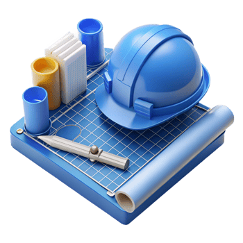 dynamic dramatic Civil engineering blueprint NO BACKGROUND with Transparent Background. 8K png