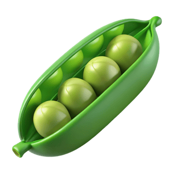 extraordinary creative Fresh green peas in a pod, open. NO BACKGROUND with Transparent Background. artisan png