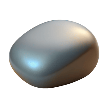 exquisite dramatic surreal Smooth river stone, gray. NO BACKGROUND with Transparent Background. original png
